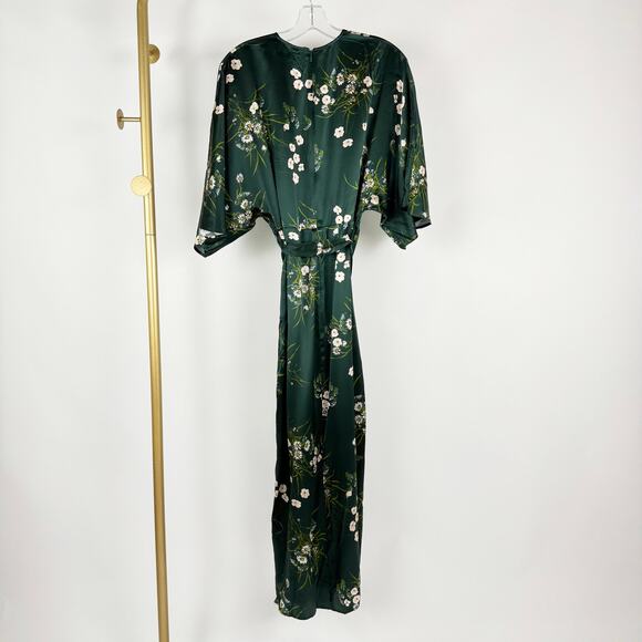 NWT Reformation Hedi Silk Dress Size 8 in Floral Green - Picture 3 of 8
